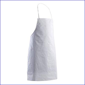 Grembiule con pettorina in cotone col. bianco art.r110 Rss